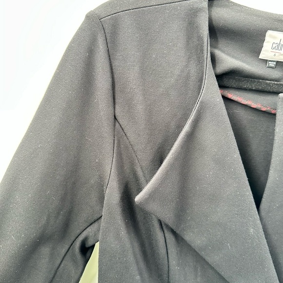 CABI Agency peplum #3549 woman black Ponte career 90’s structured blazer 6 - Picture 4 of 12